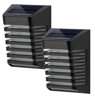 Foto 1 | Lámpara Solar De Pared Led Exterior Con Sensor Cálida 2 Piezas Negro