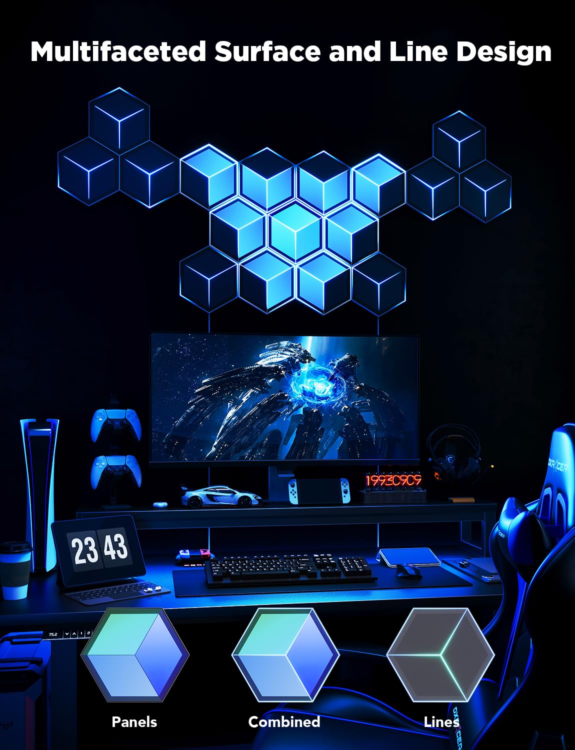 Foto 3 pulgar | Luces Led Para Juegos Govee Glide Hexagon Ultra, Paquete De 10 Unidades, Lunares - Venta Internacional.