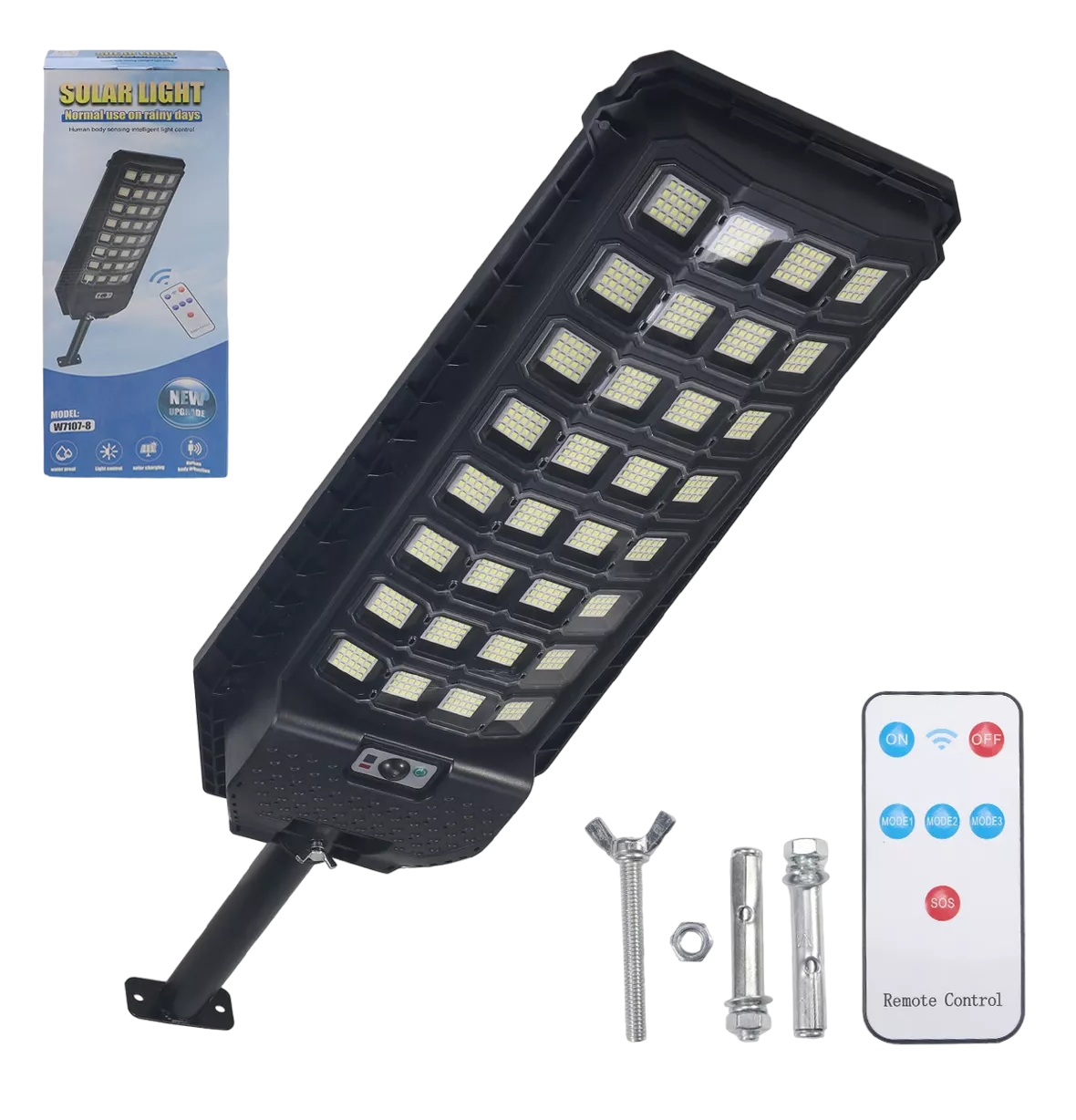 Lámpara Solar 640 Led 1000w Exterior Suburbana Alumbrado