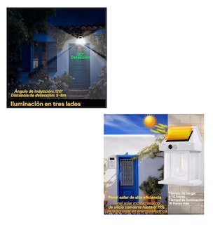 Foto 4 | Lámparas Solares Belug Impermeables de Pared para Jardín 2 Piezas