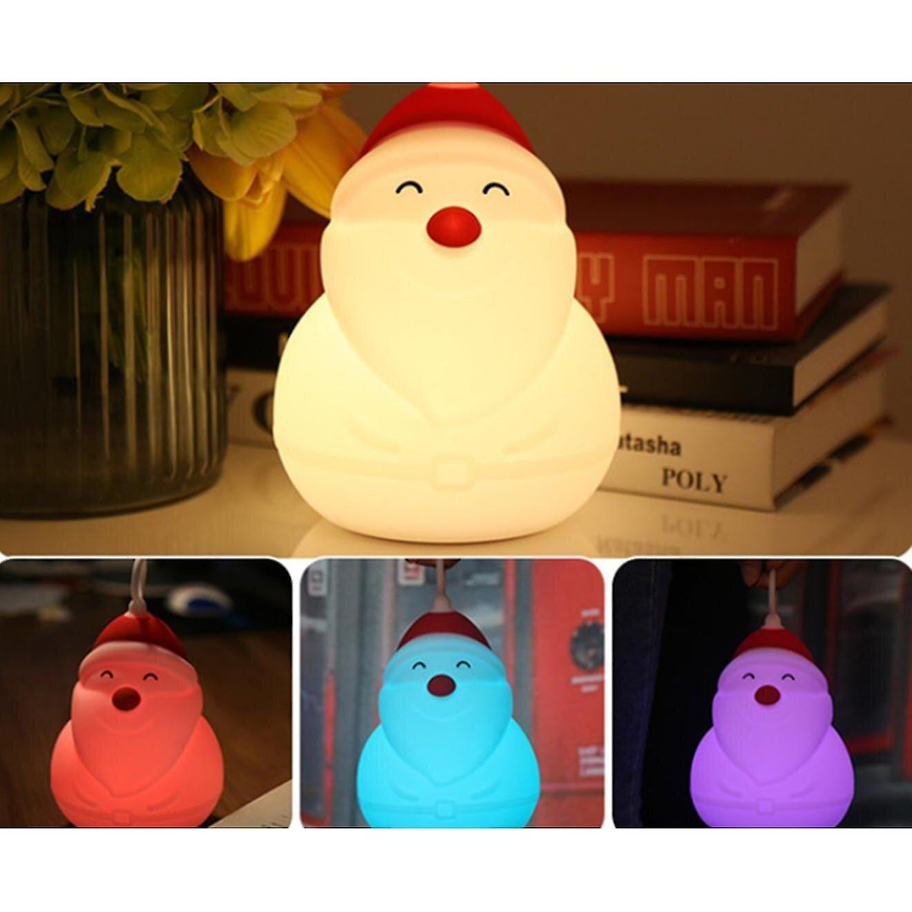 Foto 4 pulgar | Luminarias De Techo Con Luz Nocturna De Silicona De Papá Noel Para Dormitorio - Venta Internacional.