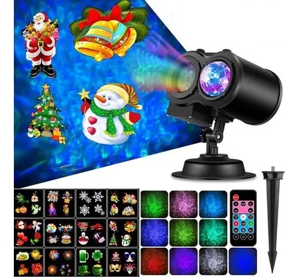 Foto 2 pulgar | Proyector Navideño, 16 Patrones, Ondas 3d, Enchufe Estadounidense - Venta Internacional.