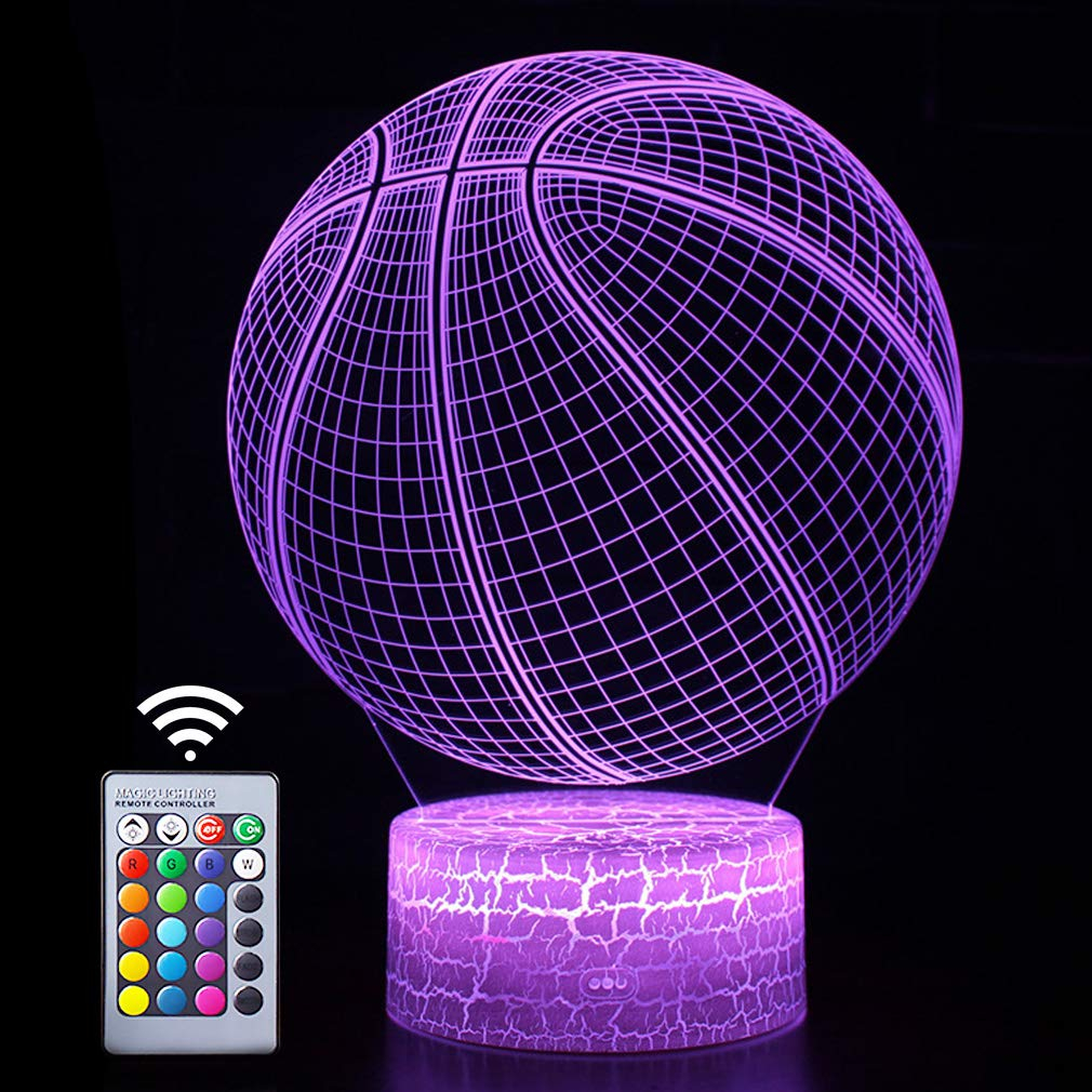 Foto 2 pulgar | Control Remoto Led Rgb Con Luz Nocturna Para Baloncesto, Ilusión 3d - Venta Internacional.