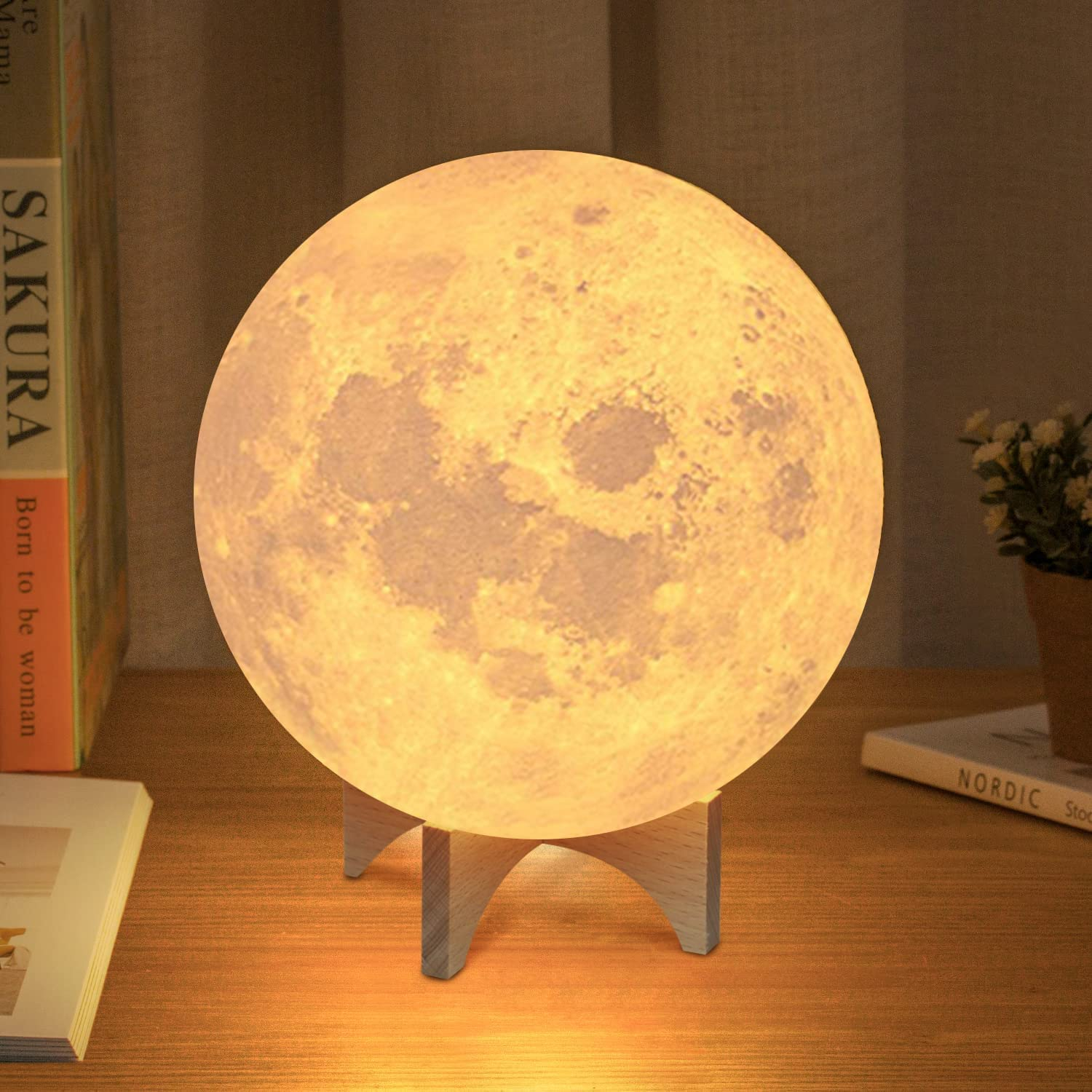 Foto 2 pulgar | Moon Lamp Oxyled, 16 Colores, 18 Cm, Impresión 3d Con Soporte Remoto - Venta Internacional.