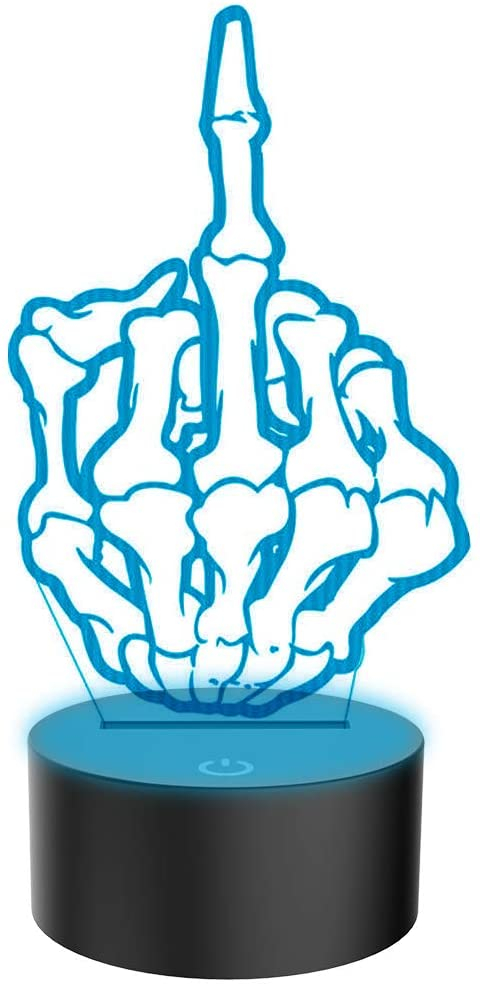 Foto 2 pulgar | Luz Nocturna Jieyou Middle Finger 3d Illusion Lampara Led - Venta Internacional.