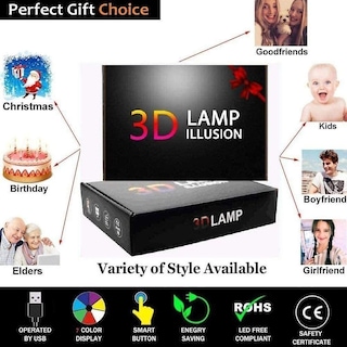 Foto 4 | Lámpara De Ilusión Óptica 3d Con Luz Nocturna Led, Tema De Baloncesto - Venta Internacional.