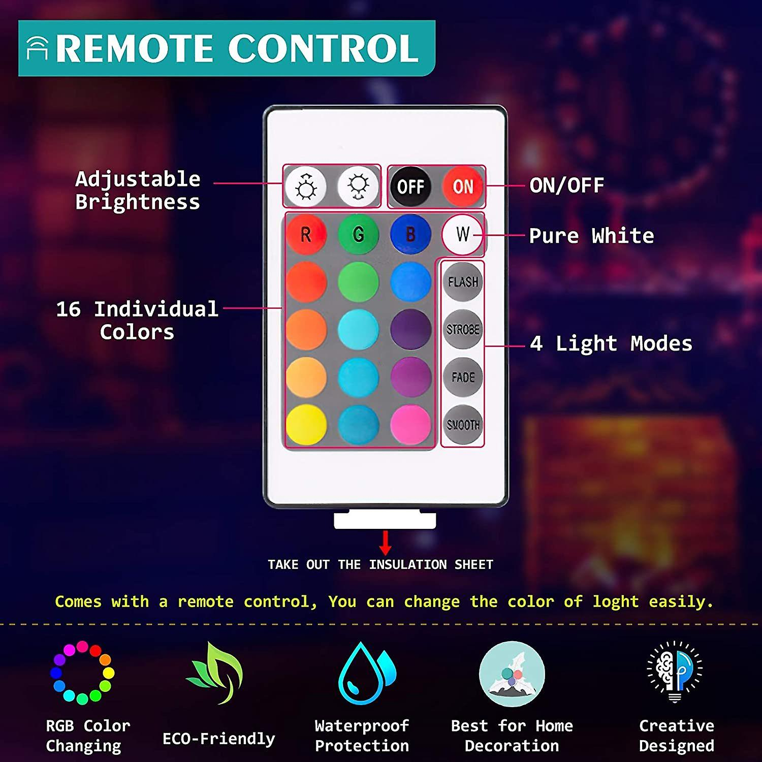 Foto 2 | Luz Nocturna Led 3d De 16 Colores, Usb Táctil Y Control Remoto Para Niños - Venta Internacional.