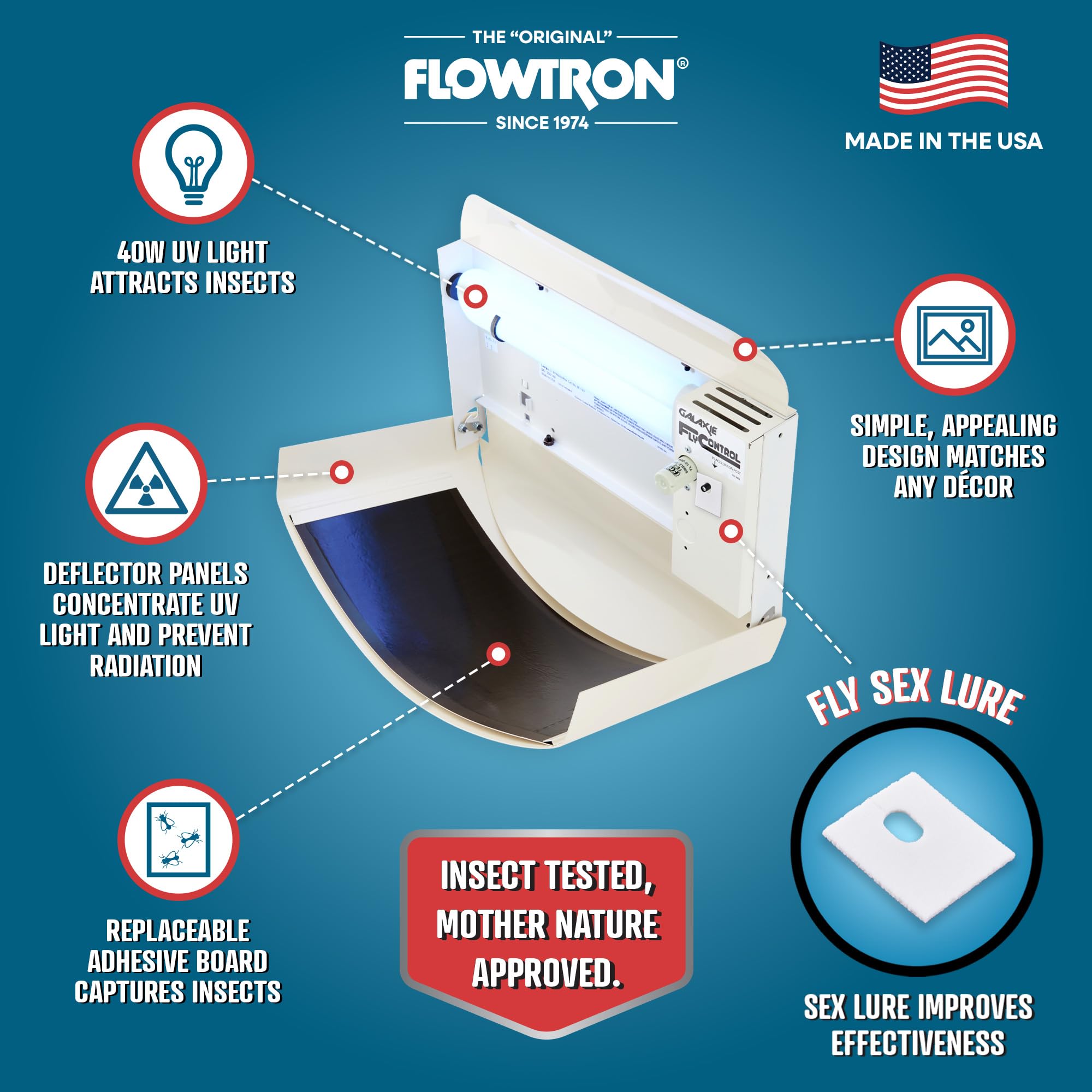 Foto 2 | Trampillas Para Insectos Eléctrico Flowtron, 40 W, Luz Uv - Venta Internacional.