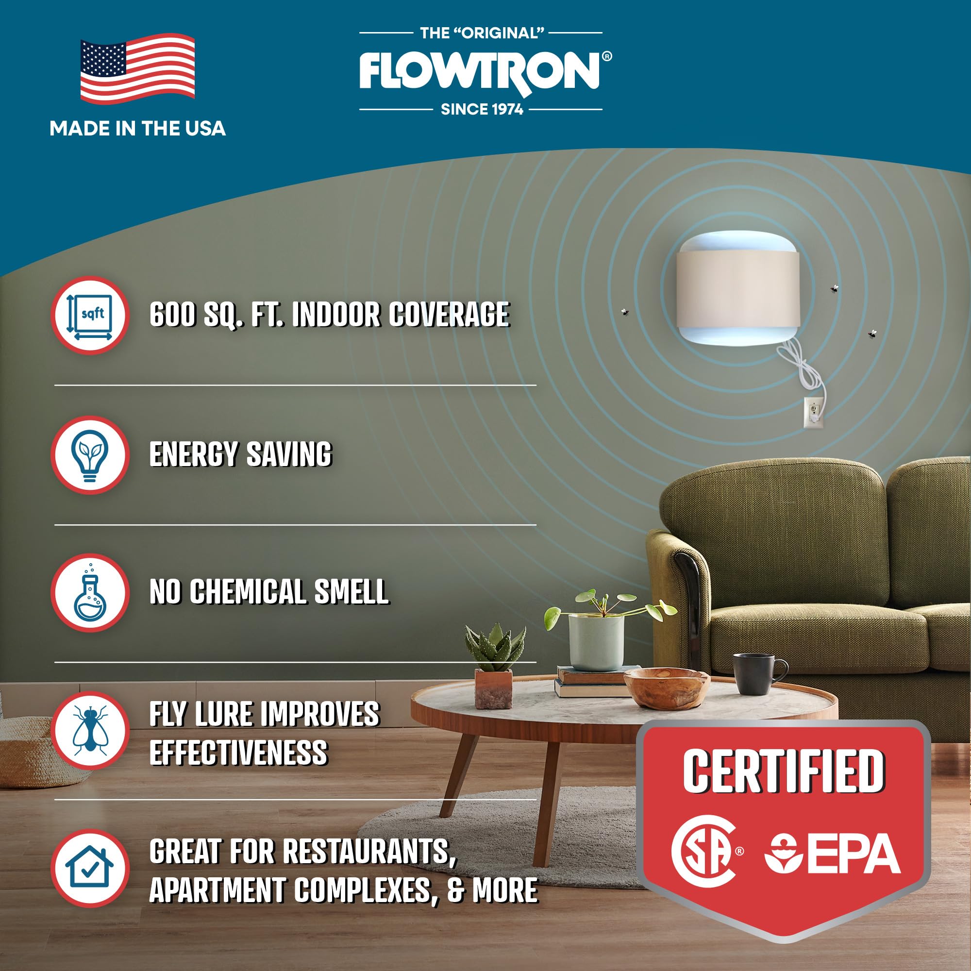 Foto 6 | Trampillas Para Insectos Eléctrico Flowtron, 40 W, Luz Uv - Venta Internacional.