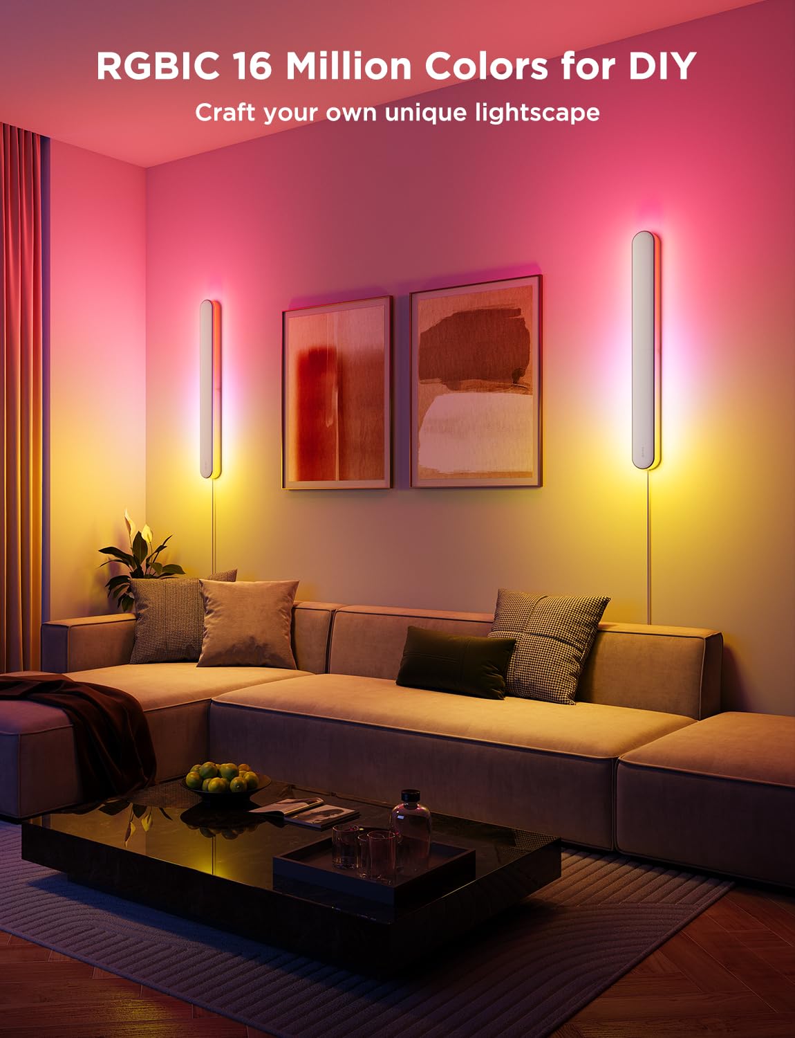 Foto 3 pulgar | Juego De 2 Apliques De Pared Govee Rgbic Led Con Matter Y Alexa - Venta Internacional.