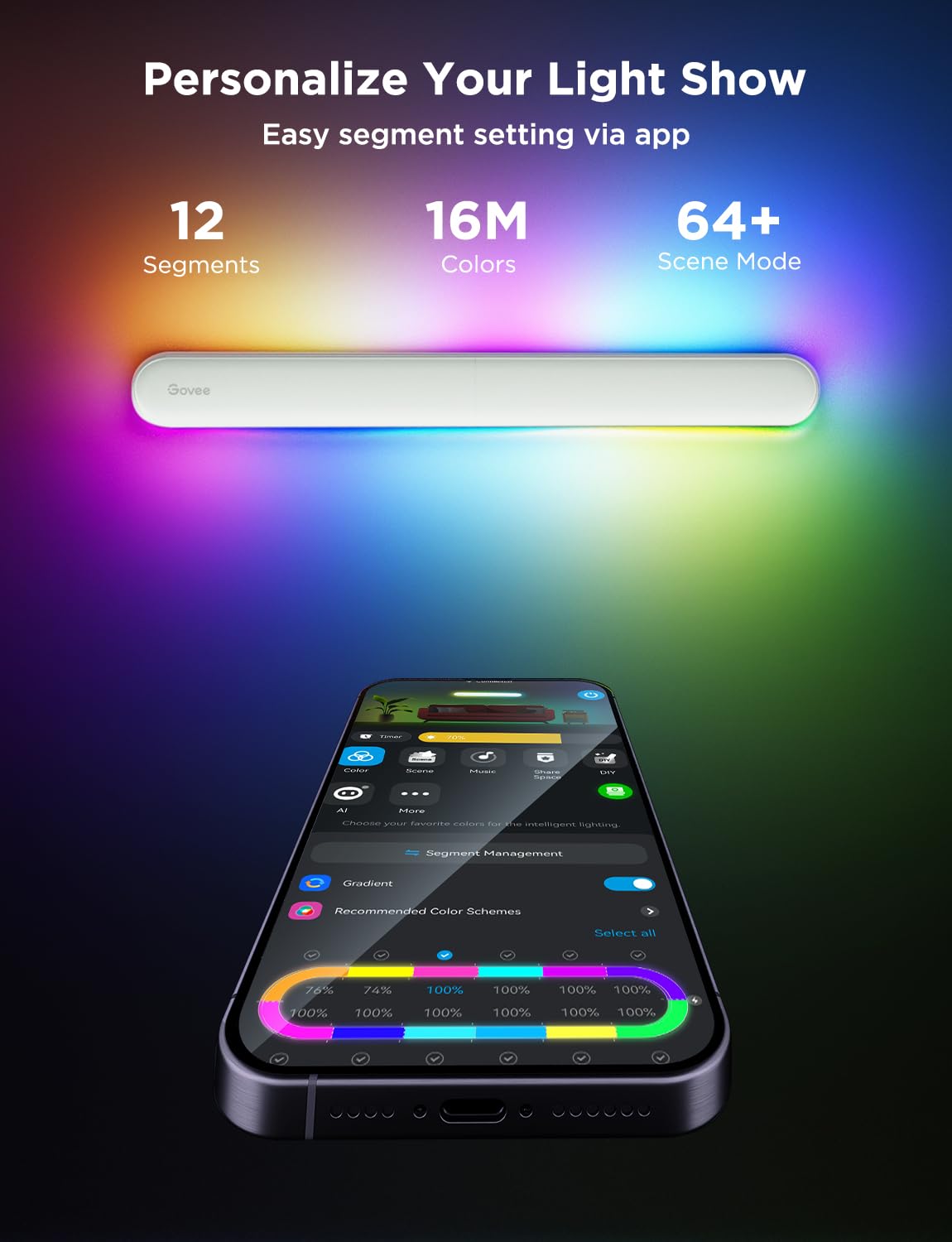 Foto 5 pulgar | Juego De 2 Apliques De Pared Govee Rgbic Led Con Matter Y Alexa - Venta Internacional.