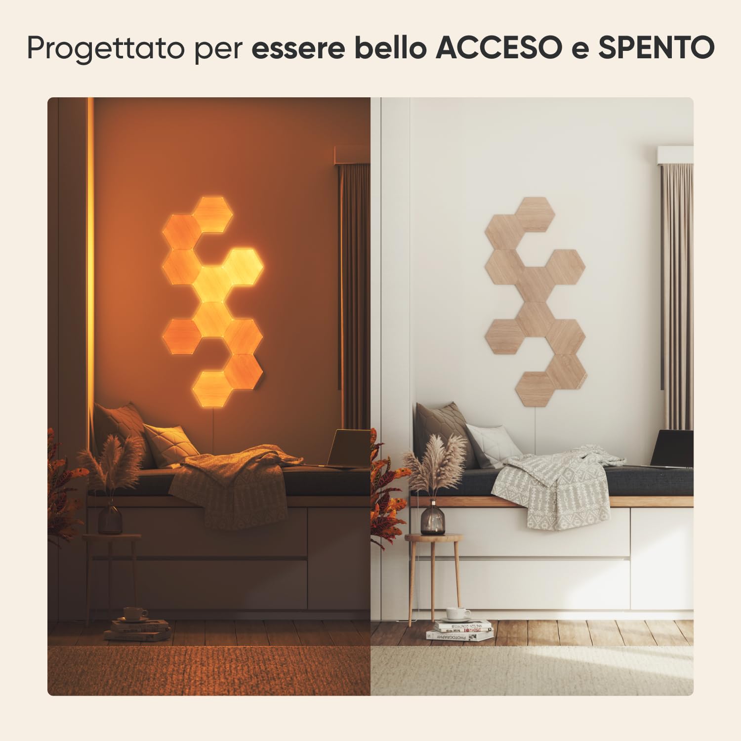 Foto 2 | Paquete De Expansión Nanoleaf Elements Con Forma De Hexágonos Con Aspecto De Madera - Venta Internacional.