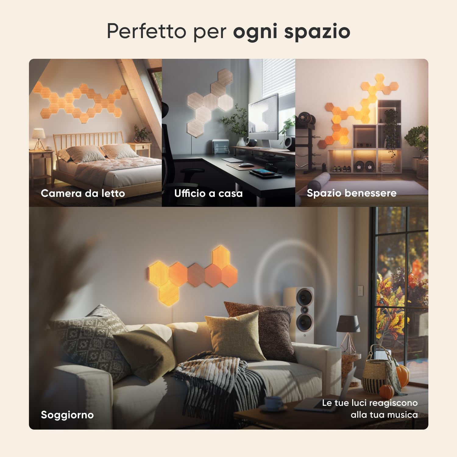 Foto 5 pulgar | Paquete De Expansión Nanoleaf Elements Con Forma De Hexágonos Con Aspecto De Madera - Venta Internacional.