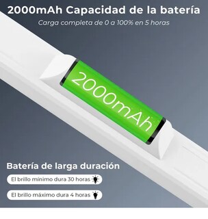 Foto 2 | Lámpara Xtellar Led Recargable Pared Interior 2 Piezas