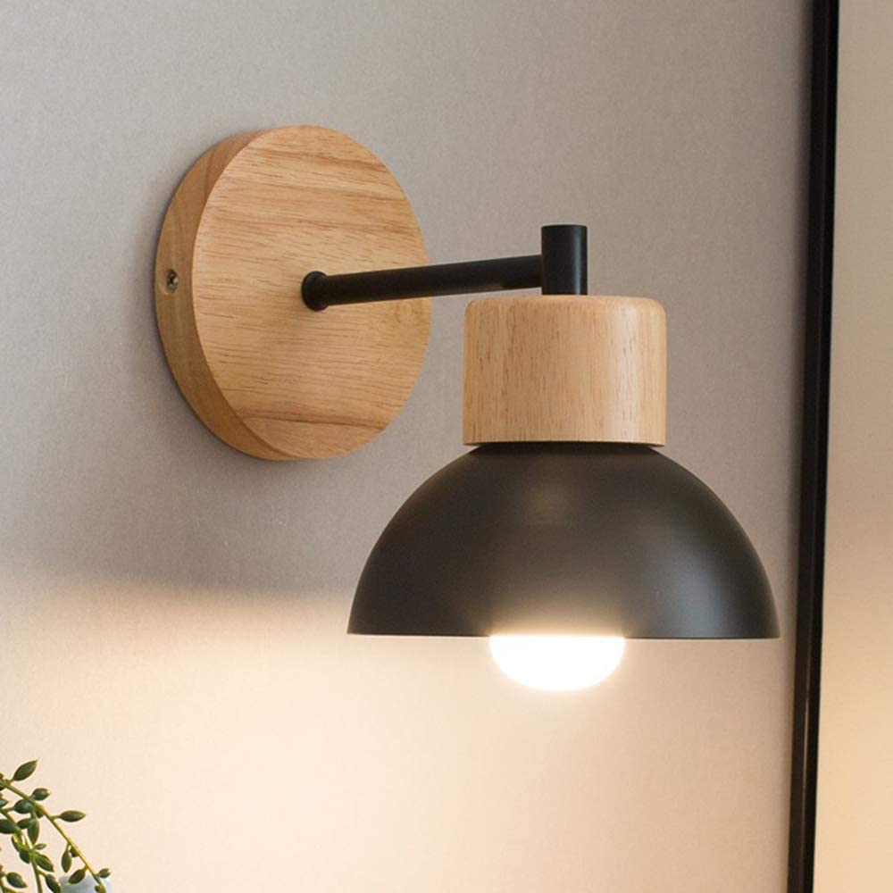 Foto 1 | Venta Internacional-lámpara Pared Led Madera Aluminio E27 Negro