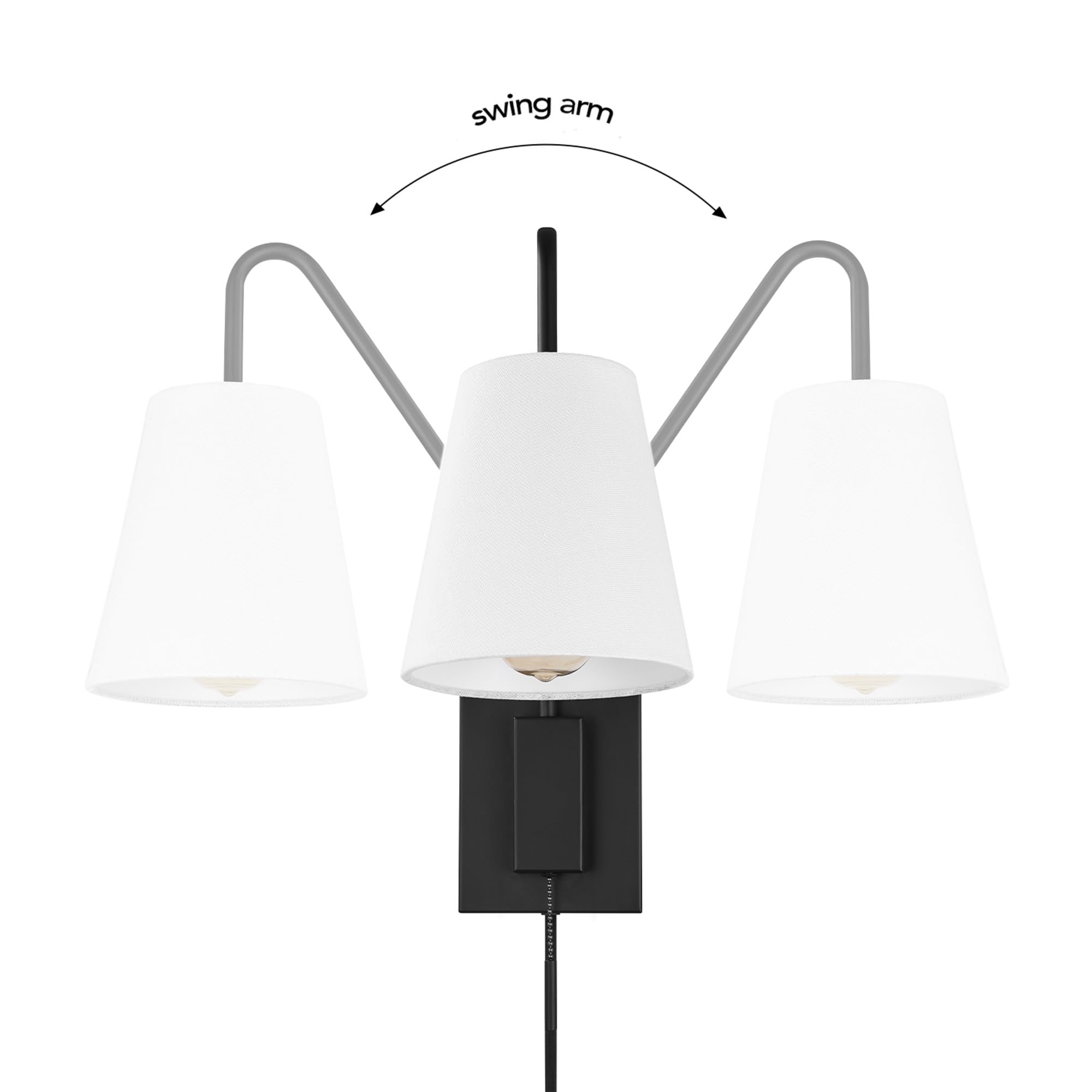 Foto 8 pulgar | Lámpara De Pared Globe Electric 65000043 Con Brazo Oscilante De 1 Luz - Venta Internacional.