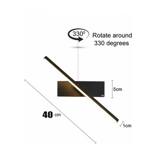 Foto 3 | Lámpara De Pared Dormitorio Lámpara De Noche Eo Safe Imports Esi-19493 Negro