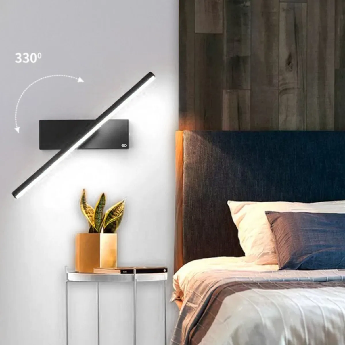 Foto 5 pulgar | Lámpara De Pared Dormitorio Lámpara De Noche Eo Safe Imports Esi-19493 Negro