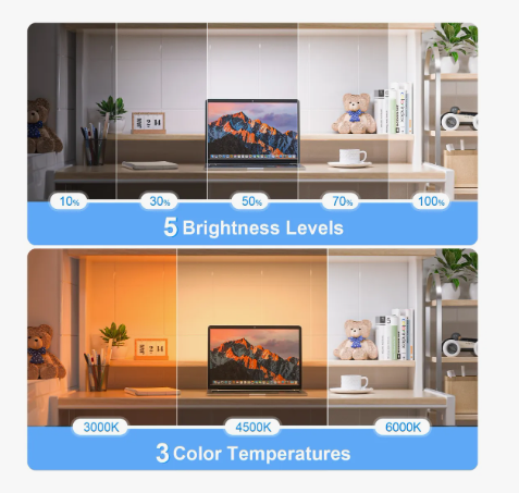 Foto 7 pulgar | Lámpara De Pared Led Magnéticas Recargable Con Mando 3 Color