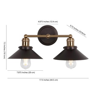 Foto 4 | Lámpara De Pared Jonathan Y Jyl7427c, 17,5 De Julio, Pantalla Metálica De 2 Luces - Venta Internacional.
