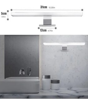 Foto 3 | Lámpara Led De Pared Moderna Luz Blanca 30cm Lab.g Plata