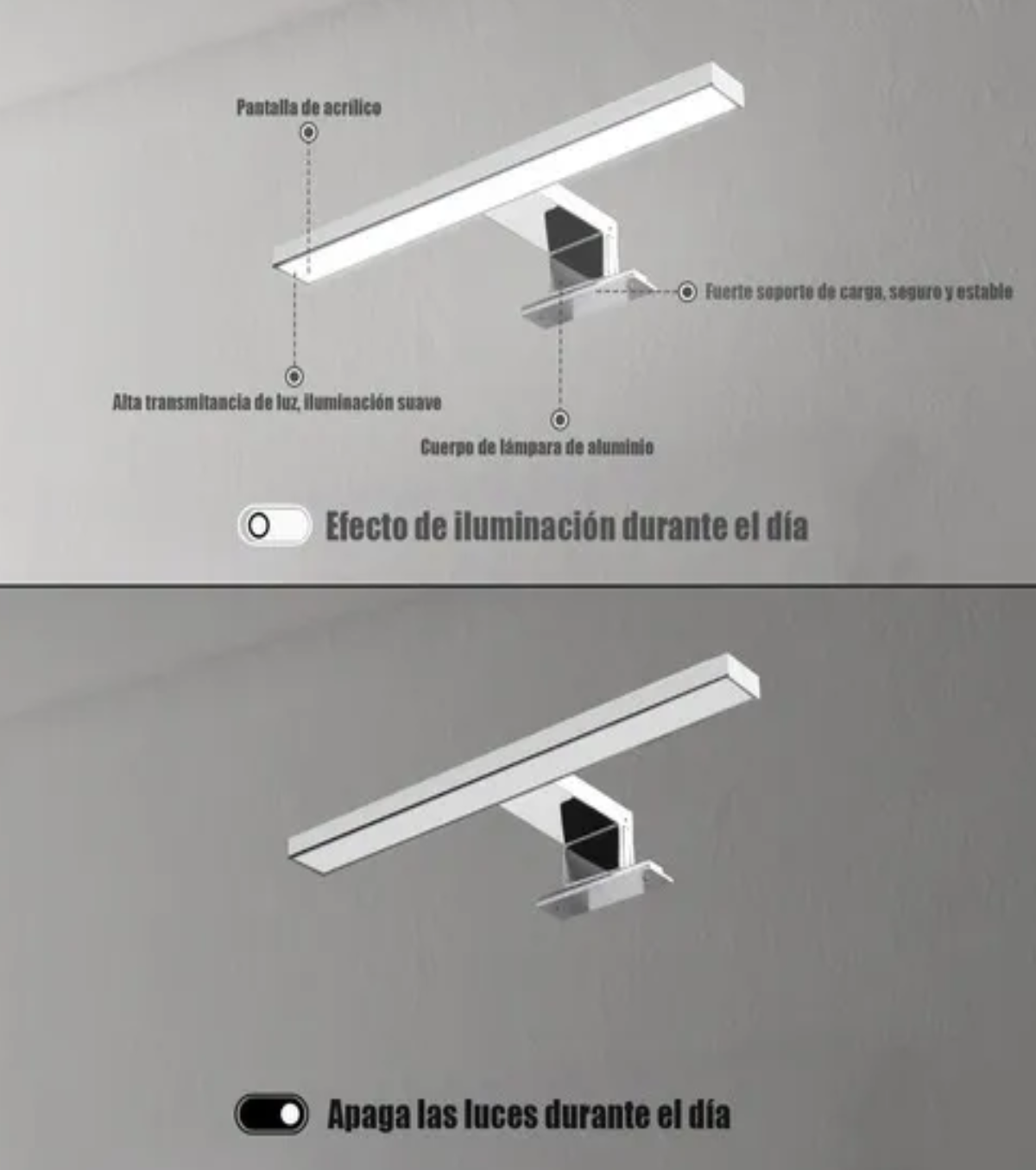 Foto 5 pulgar | Lámpara Led De Pared Moderna Luz Blanca 30cm Lab.g Plata