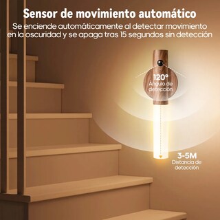 Foto 3 | Lampara de Pared Lab.g con Sensor Movimiento Recargable 2 Piezas