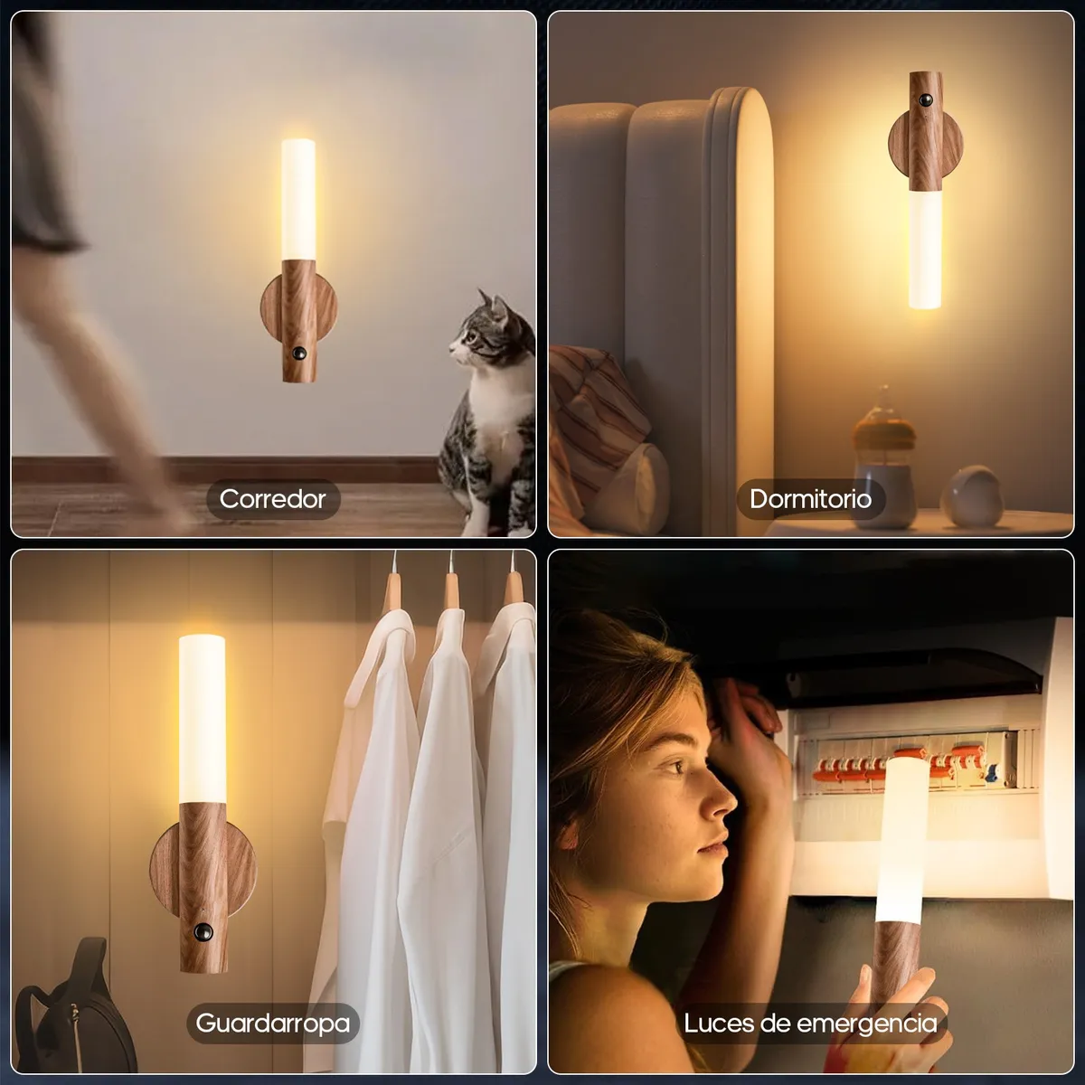 Foto 5 | Lampara de Pared  Lab.g con Sensor Movimiento Recargable 2 Piezas