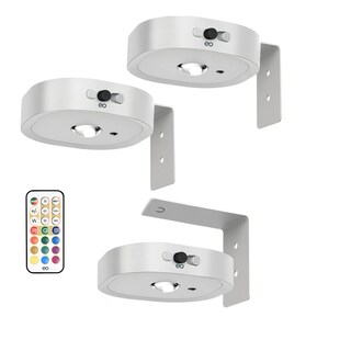 Foto 1 | Lámparas De Pared Inalámbricas Con Mando A Distancia 3 Pcs Eo Safe Imports Esi-20535 Blanco