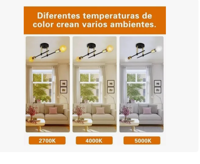Foto 4 pulgar | Araña Moderna Lámpara De Techo Lámpara De Pared Para Baño