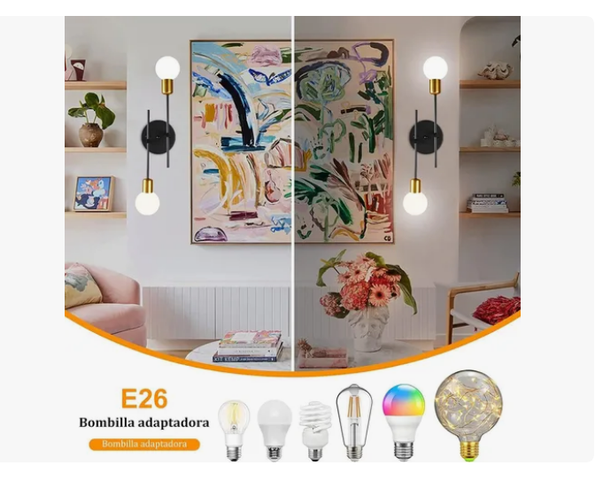 Foto 5 pulgar | Araña Moderna Lámpara De Techo Lámpara De Pared Para Baño