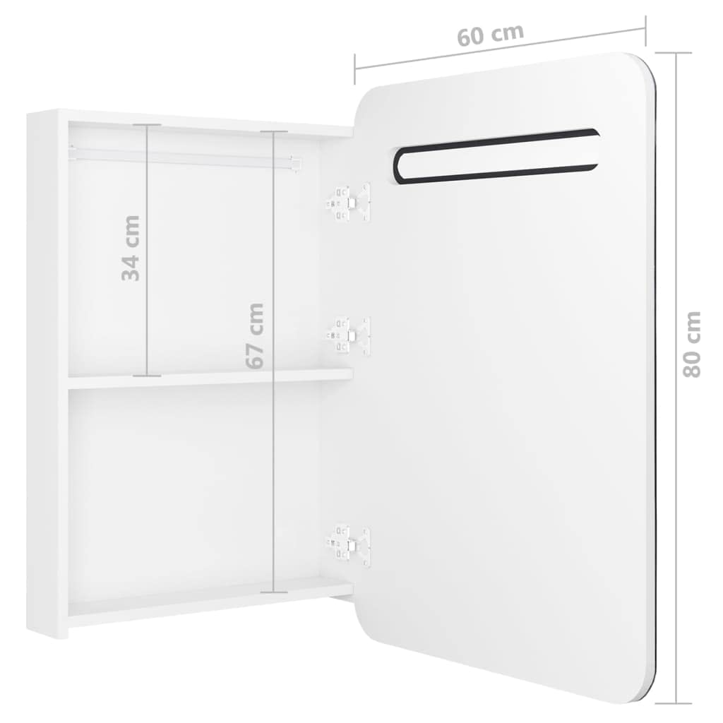 Foto 7 | Armario Con Espejo Para Baño  Iluminación Led Integrada Vidaxl - Venta Internacional.