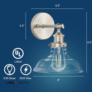 Foto 3 | Lámpara De Pared Linea Di Liara Lucera Farmhouse Níquel Cepillado - Venta Internacional.