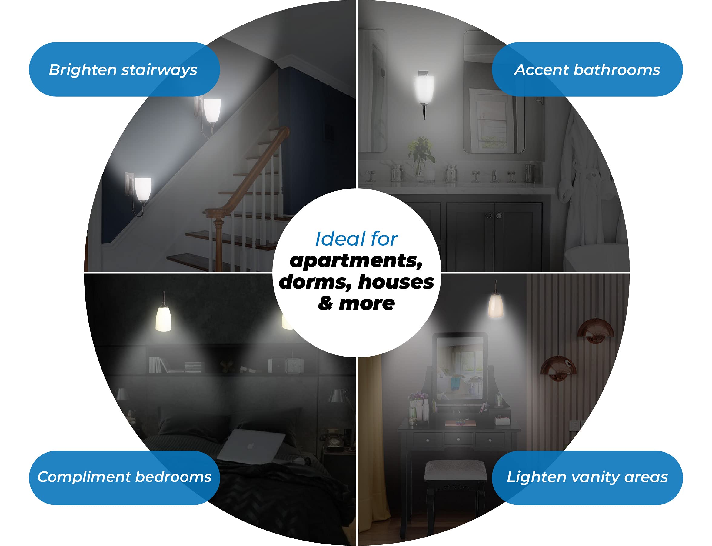Foto 8 pulgar | Lámpara De Pared Westek Led  Funciona Con Pilas  Paquete De 2  100 Lúmenes - Venta Internacional.