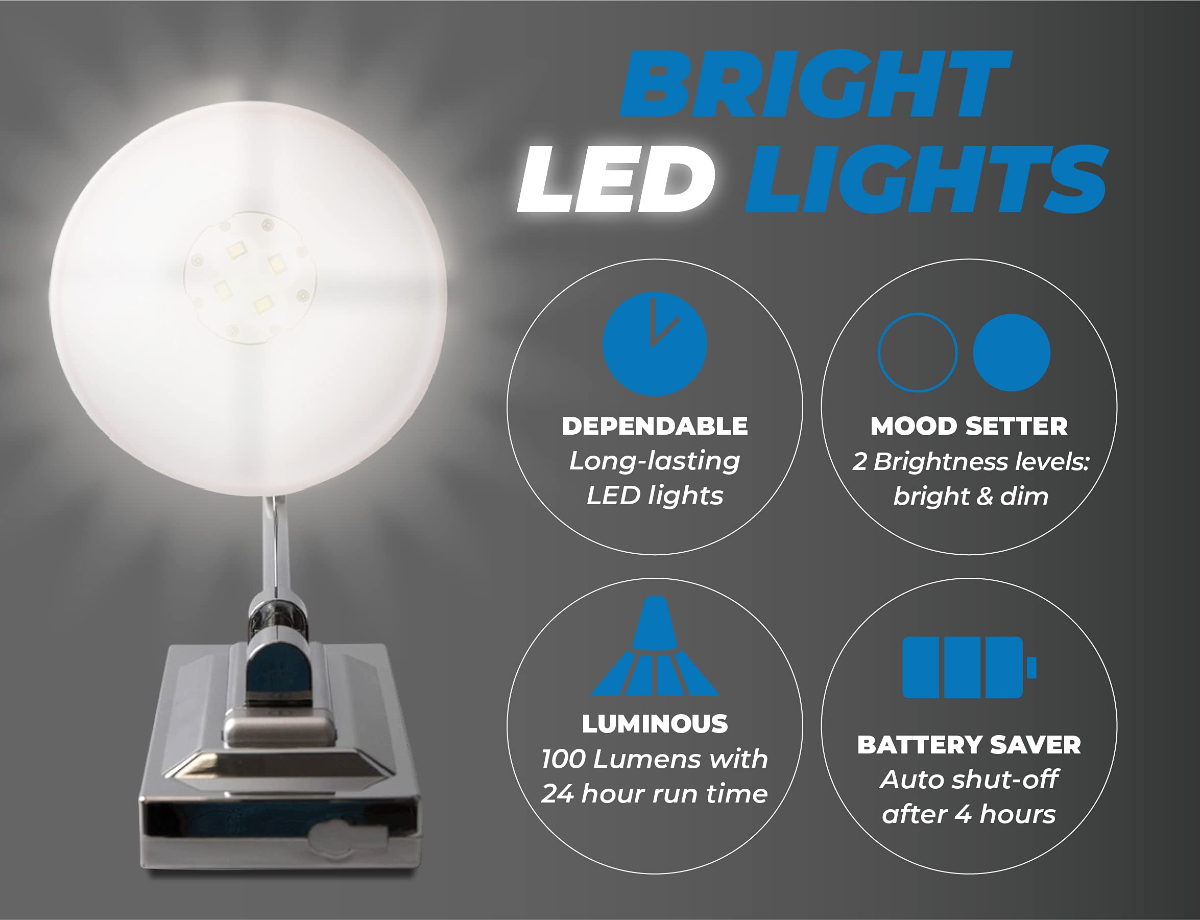 Foto 4 pulgar | Lámpara De Pared Westek Led  Funciona Con Pilas  Paquete De 2  100 Lúmenes - Venta Internacional.