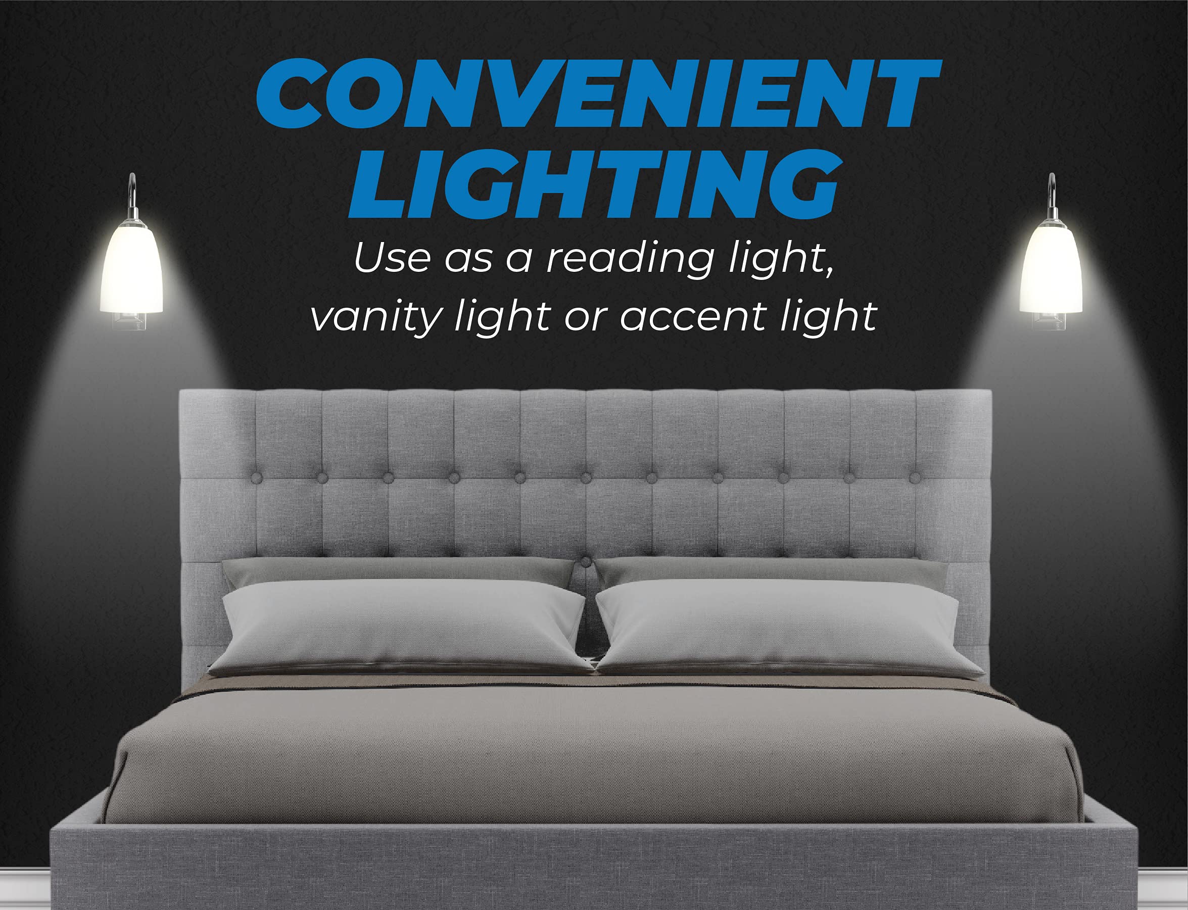 Foto 4 | Lámpara De Pared Westek Led  Funciona Con Pilas  Paquete De 2  100 Lúmenes - Venta Internacional.