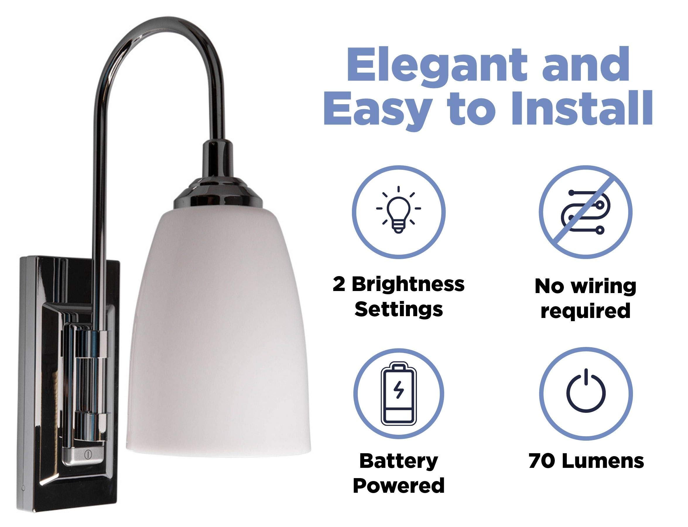 Foto 2 | Lámpara De Pared Westek Lpl780c  Funciona Con Pilas  70 Lúmenes  Paquete De 2 - Venta Internacional.