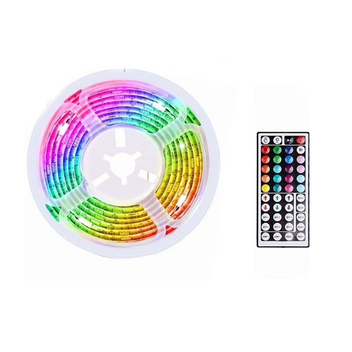 Tira De Luz Led 5050 Rgb Control Y App  Bluetooth Audioritmica 10 Metros