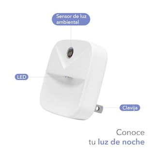 Foto 3 | Luz De Noche Rca Rc-lnsi Blanco Con Sensor De Luz