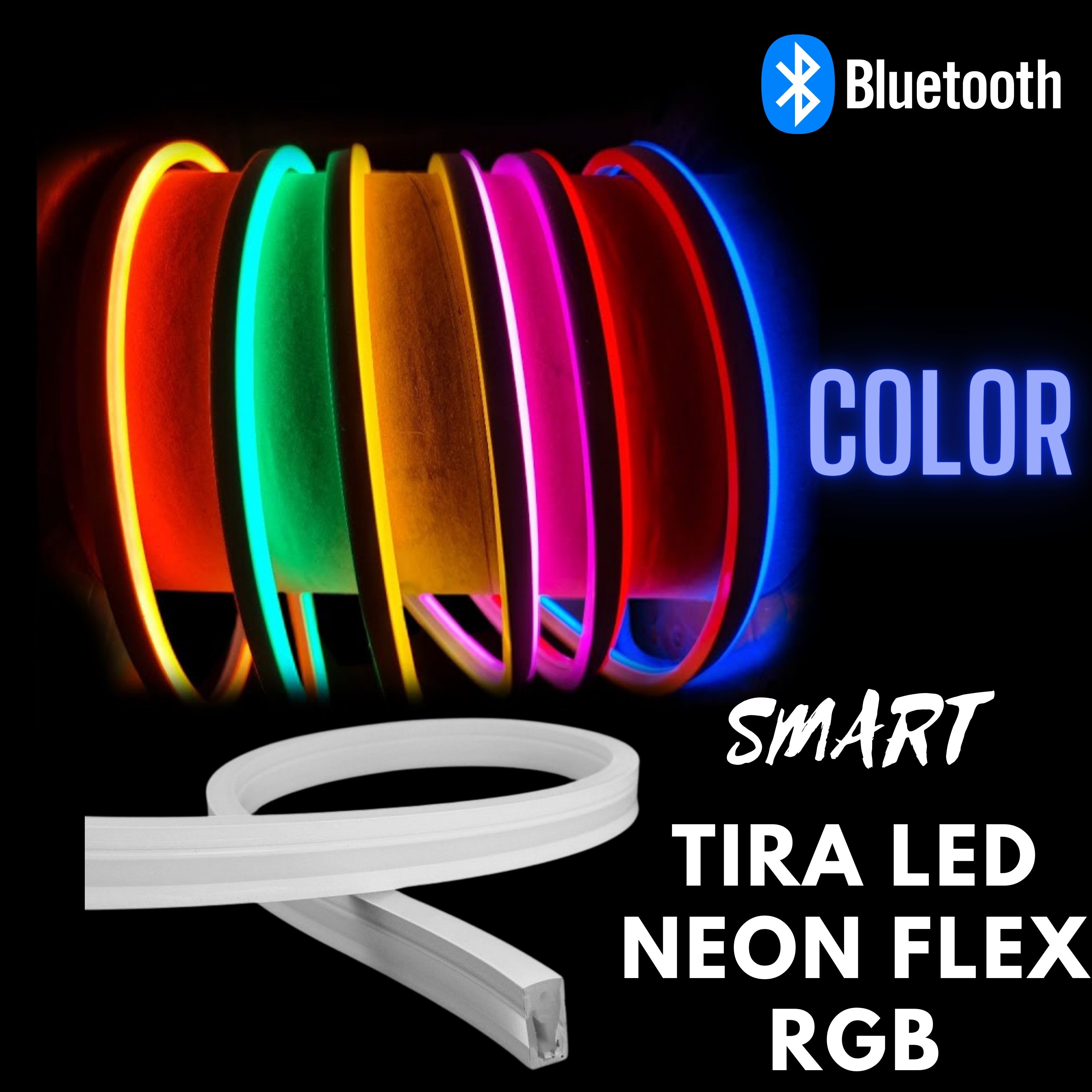 Foto 3 pulgar | Tira Led Neon Flex Rgb Bluetooth Smart 5m - Control App, Diy, Audiorrítmica - Gamer Y Decoración Interior Y Exterior