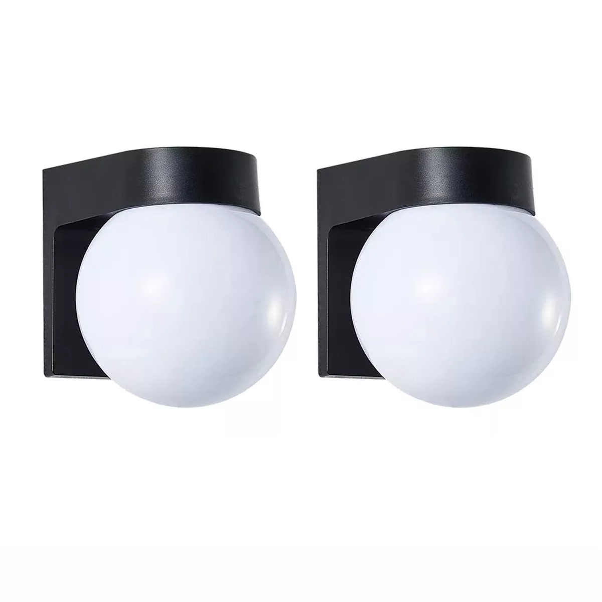 Par Lampara De Pared Exterior/interior Arbotante Tipo Globo 2pcs Eo Safe Imports Esi-13215 Multicolor