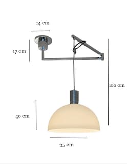 Foto 3 | Campana con Brazo Flexible Iluminación Luz Vic Blanco para Oficina - Habitación y Estudio