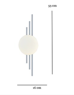 Foto 3 | Arbotante Led Plateada