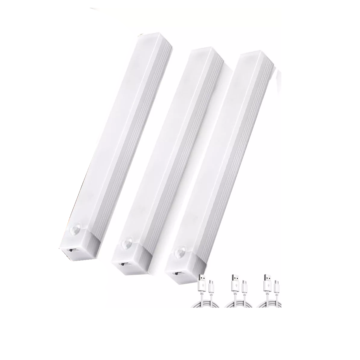 Luz De Led Clóset Usb 3 Piezas Con Sensor Movimiento  Eo Safe Imports Esi-14281 Blanco