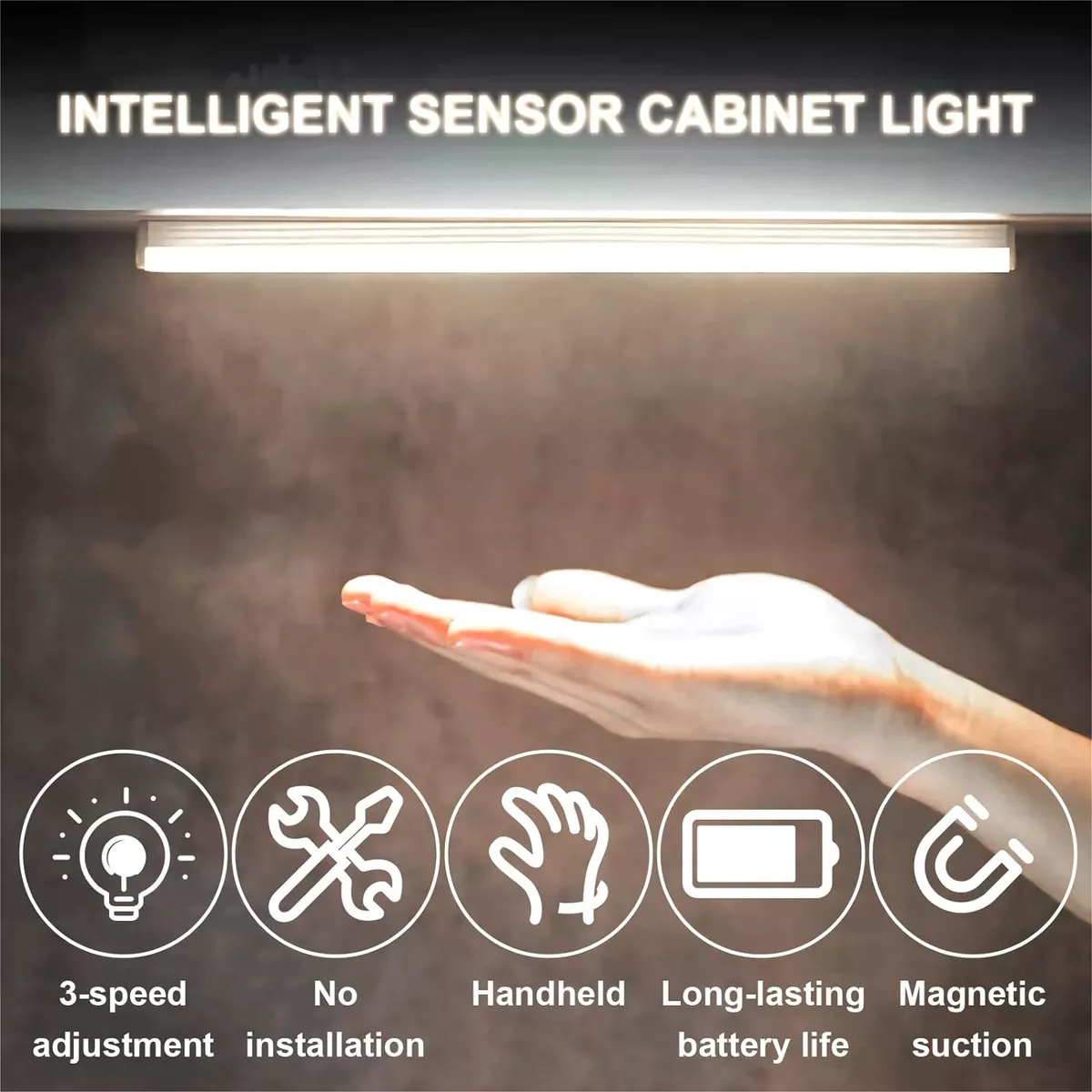 Foto 3 | Luz De Led Clóset Usb 3 Piezas Con Sensor Movimiento  Eo Safe Imports Esi-14281 Blanco