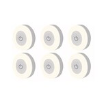 Luz De Led Clóset Lámpara Armario Noche Recargable Usb 6pzs Eo Safe Imports Esi-14301 Blanco