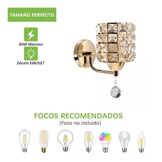 Foto 3 | Lámpara De Pared De Modernas Para El Hogar Eo Safe Imports Esi-14302 Blanco