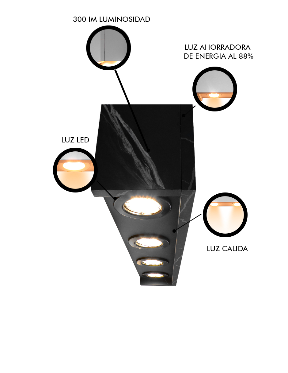 Foto 3 | Lampara De Pared Decorativa Betta Con Luz Cálida