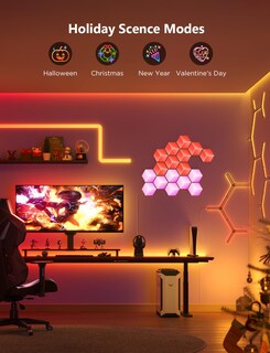Foto 2 | Paneles De Iluminación Govee Glide Hexa Pro Rgbic 3d Con Sincronización De Música, Paquete De 10 - Venta Internacional