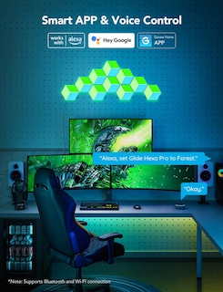 Foto 7 | Paneles De Iluminación Govee Glide Hexa Pro Rgbic 3d Con Sincronización De Música, Paquete De 10 - Venta Internacional